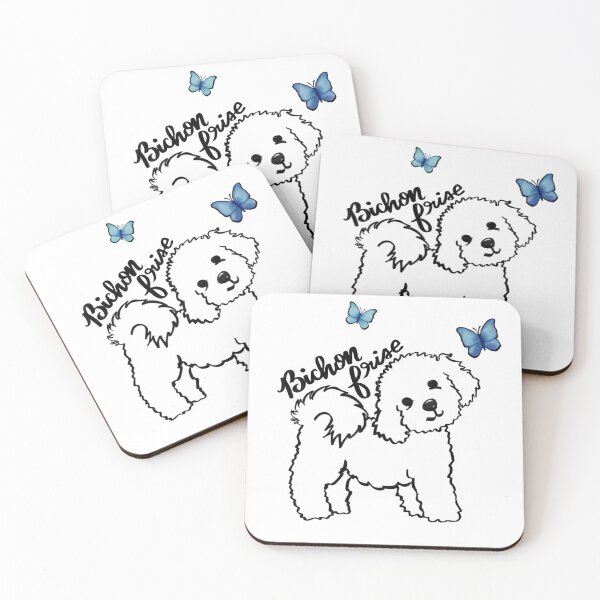 Item preview, Bichon frise and butterflies designed and sold by deannakya.