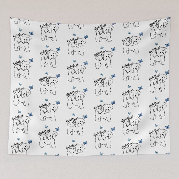Item preview, Bichon frise and butterflies designed and sold by deannakya.