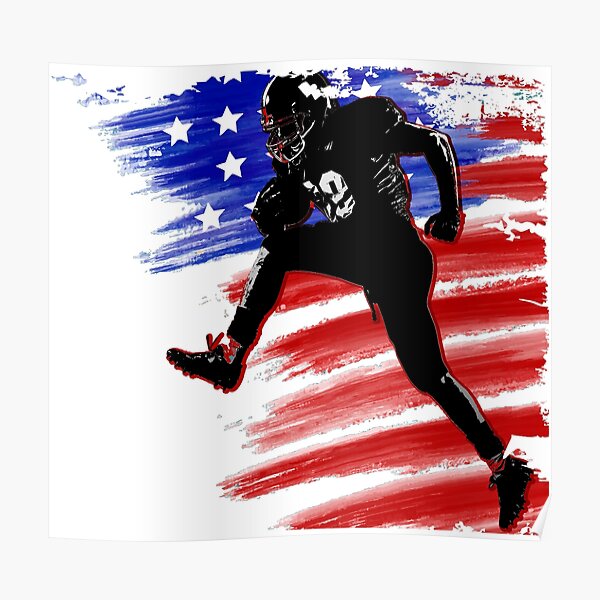 Game Changer: Sprinting to the Endzone Football Player Poster for Sale by  LukeAiWalker