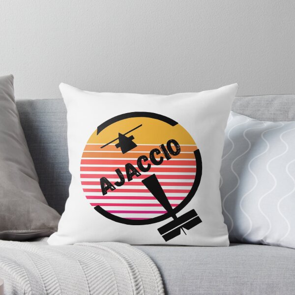 Artikelvorschau, Ajaccio Corsica France - Retro Sonnenuntergang Vintage Flugzeug Reise Design entworfen und verkauft von Vintage-TM.