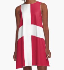 Denmark- Danish Flag A-Line Dress