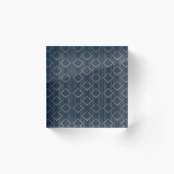 Artikelvorschau, Art Deco Gold Diamanten auf blauem Hintergrund entworfen und verkauft von Artificialx.