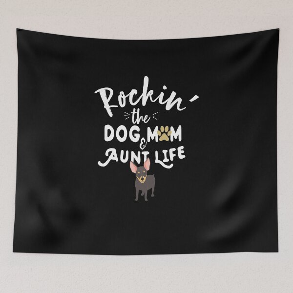 Item preview, Rockin The Dog Mom & Aunt Life, Funny Puppy Pet, cute tee Birthday Gift To Miniature Pinsher Lover GirlFriend  designed and sold by Rassitni.