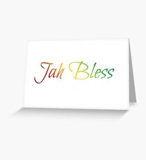 Jah Bless Rasta Farben Grußkarte