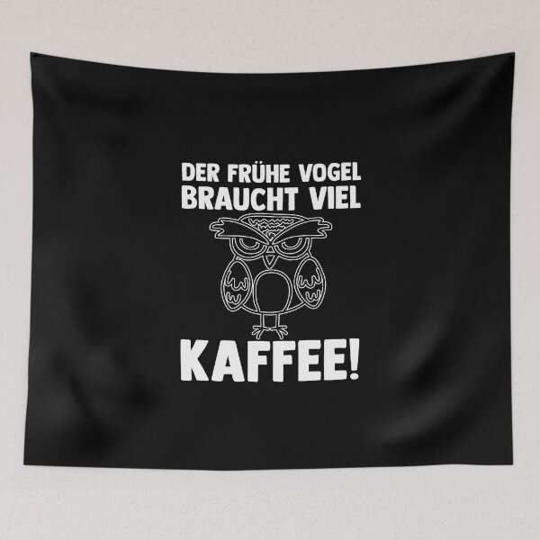 Item preview, The early bird needs a lot of coffee Coffee Lover Caffeine designed and sold by Nessshirts.
