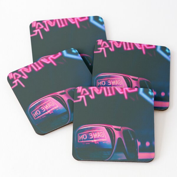 Item preview, Game On, Neon Sign Reflecting in Glasses designed and sold by SquishStitches.