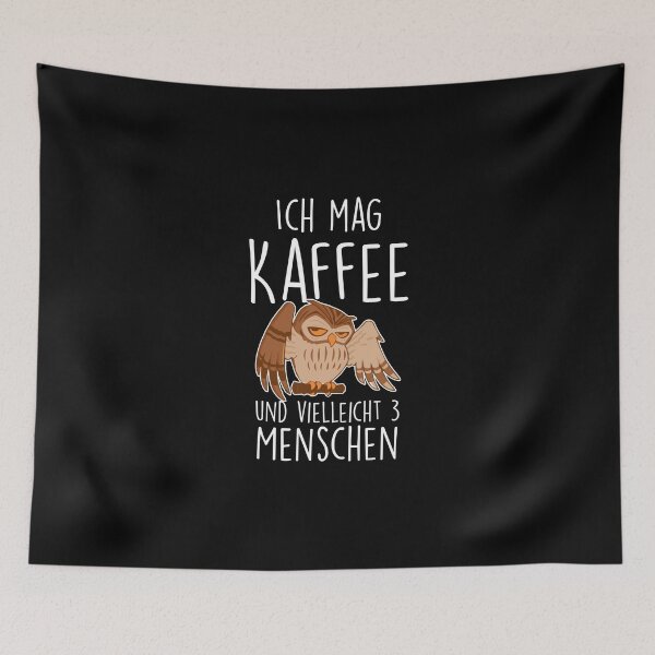 Item preview, I like people and maybe three people Coffee Lover Owl Fans designed and sold by Nessshirts.