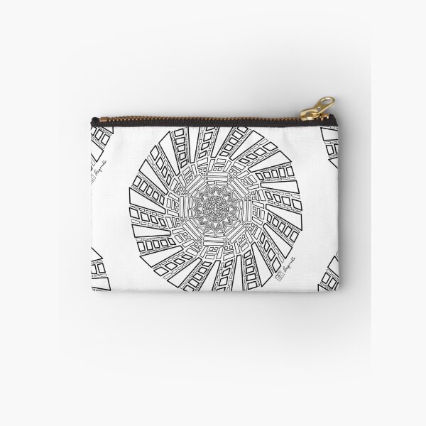 Item preview, Hand drawn wonky wacky black and white mandala designed and sold by Pragonette.