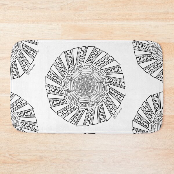 Item preview, Hand drawn wonky wacky black and white mandala designed and sold by Pragonette.