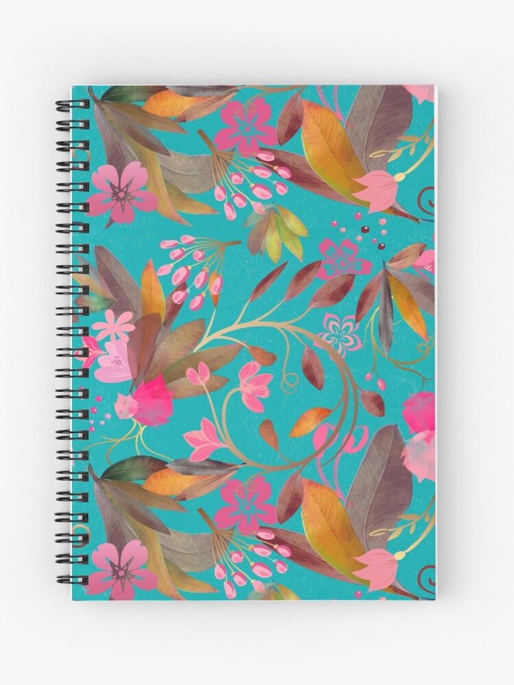 Imagen 1 de 3, Cuaderno de espiral con la obra Flores y hojas, diseñada y vendida por bertelv.