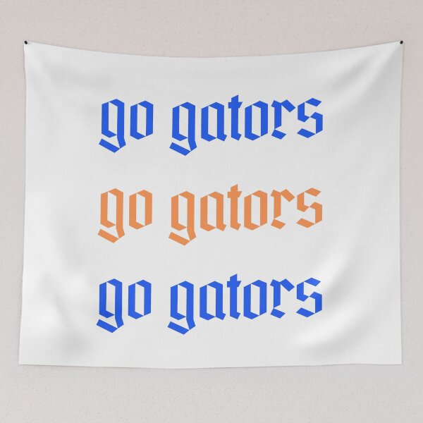 Aperçu de l'œuvre Go Gators x3 orange et bleu créée et vendue par Ansley Glover.
