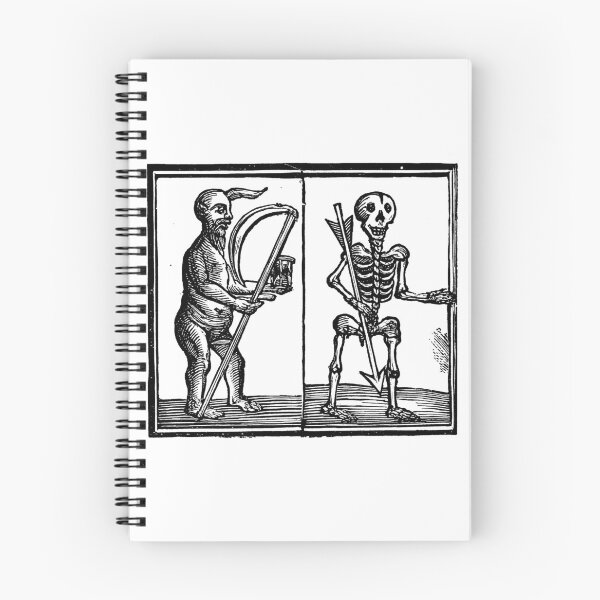 Item preview, Grim Reaper and Skeleton woodcut designed and sold by Pixelchicken.