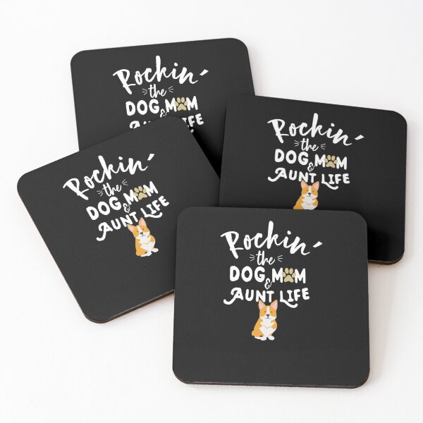 Item preview,  Rockin The Dog Mom & Aunt Life, Funny Puppy Pet, cute tee Birthday Gift To Pembroke CorgiLover GirlFriend  designed and sold by Rassitni.