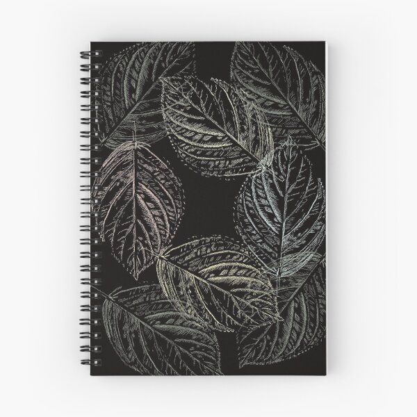 Item preview, Colored leaves in black designed and sold by Emi Yañez.