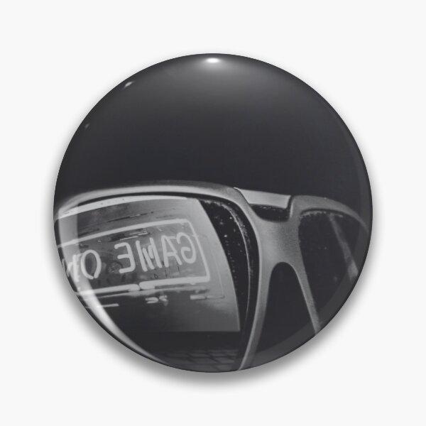 Item preview, Game On, Neon Sign Reflecting in Glasses in Black and White designed and sold by SquishStitches.