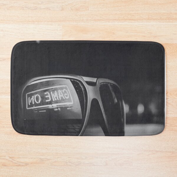 Item preview, Game On, Neon Sign Reflecting in Glasses in Black and White designed and sold by SquishStitches.