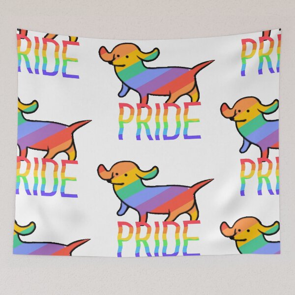 Item preview, Gay Pride sausage dog designed and sold by hypocratees.