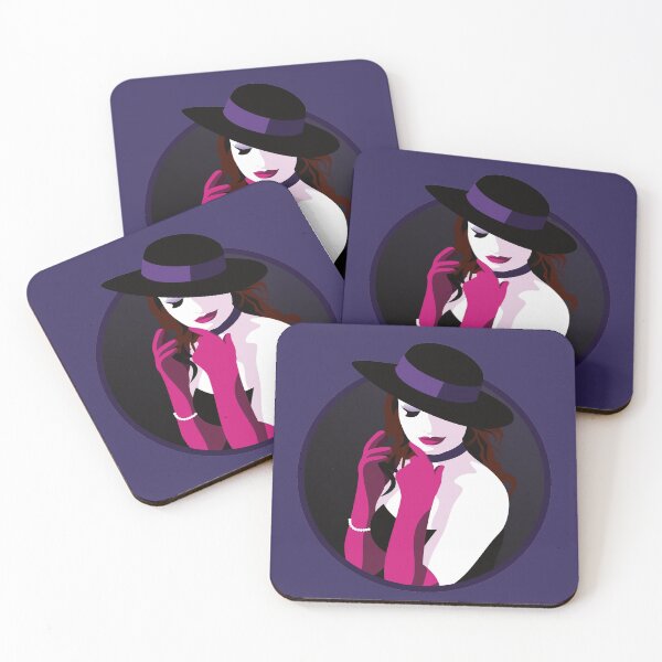 Item preview, Burlesque Girls | Suzette - Pink & Purple designed and sold by ladyfacecreates.