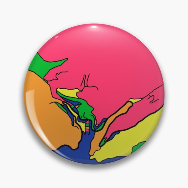 Item preview, Jerome, AZ Mapa colorido redondo designed and sold by John Mashburn.