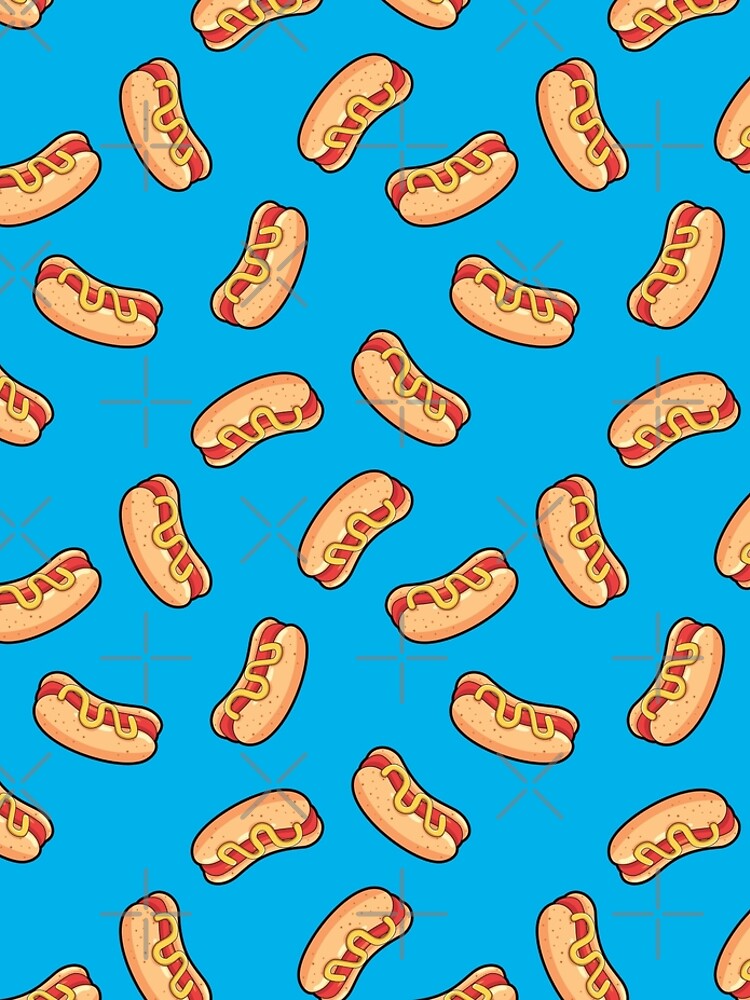 Discover Hotdog Blue Pattern Leggings