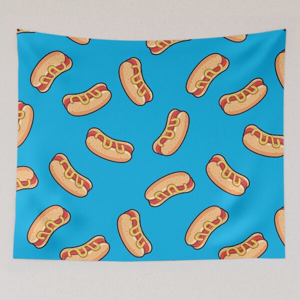 Item preview, Hotdog Blue Pattern designed and sold by keeleypost.