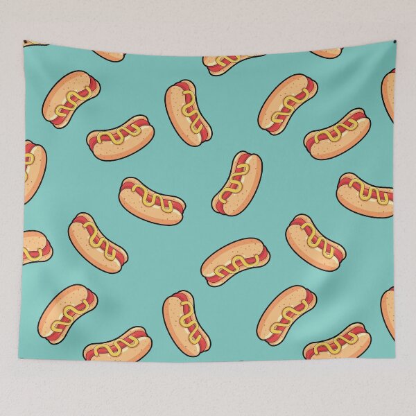 Item preview, Hotdog Green Pattern designed and sold by keeleypost.