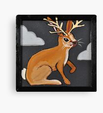 Moody Little Jackalope Canvas Print