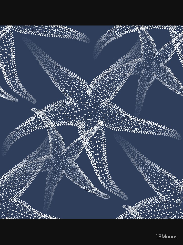 Thumbnail 7 von 7, Funktionsshirt, Seestern Marineblauer Strand designt und verkauft von 13Moons.