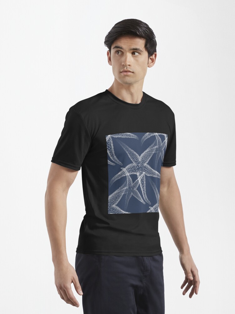 Thumbnail 3 von 7, Funktionsshirt, Seestern Marineblauer Strand designt und verkauft von 13Moons.
