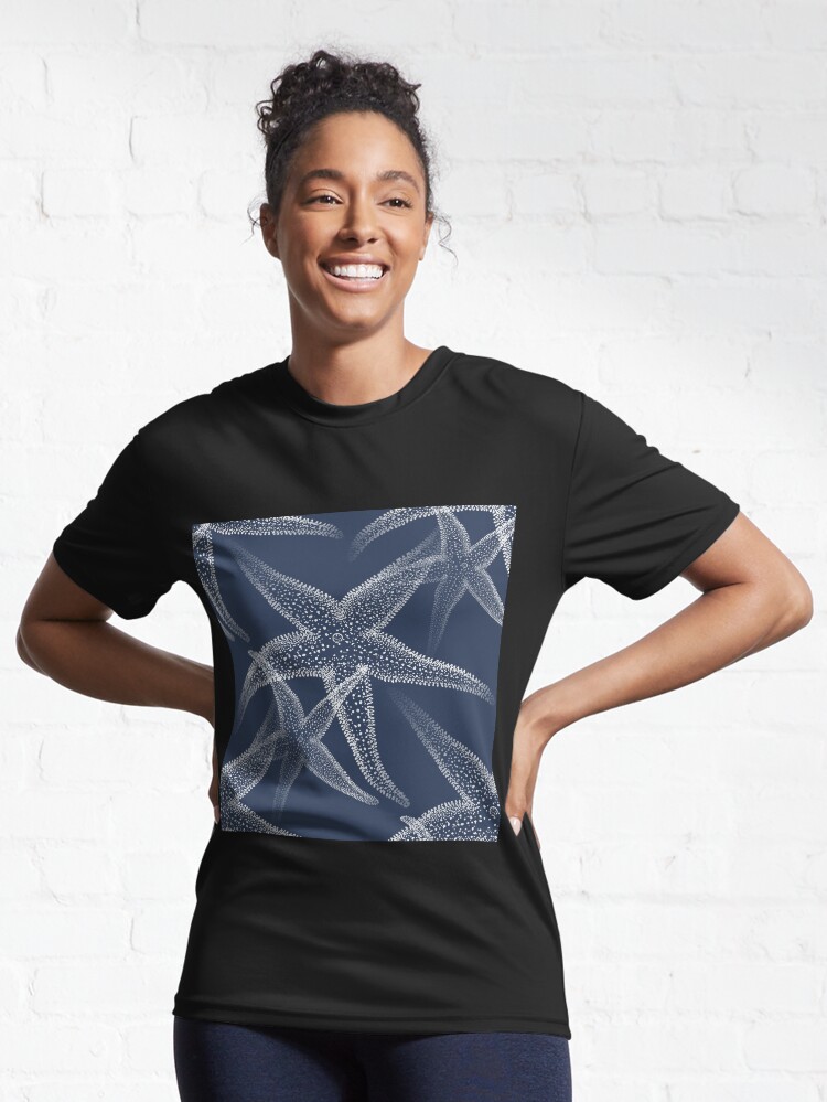 Thumbnail 6 von 7, Funktionsshirt, Seestern Marineblauer Strand designt und verkauft von 13Moons.