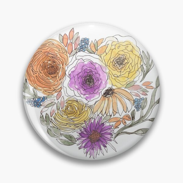 Aperçu de l'œuvre Juste un bouquet floral aquarelle créée et vendue par SamiSpads.