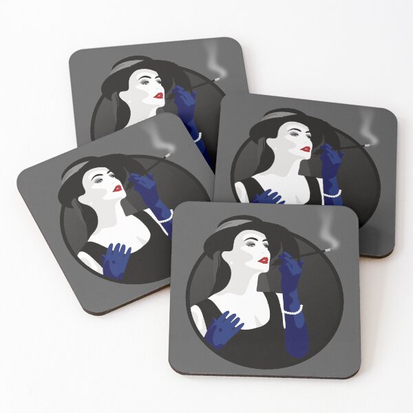 Item preview, Burlesque Girls | Rosalina - Blue & Grey designed and sold by ladyfacecreates.