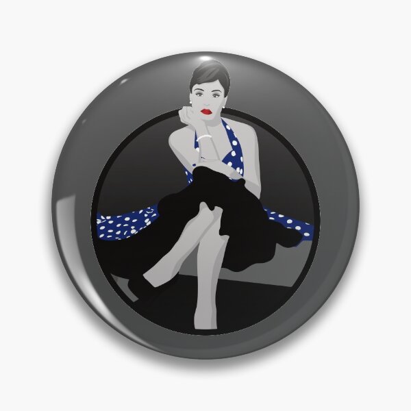 Aperçu de l'œuvre Filles burlesques | Delphine - Bleu & Gris créée et vendue par ladyfacecreates.