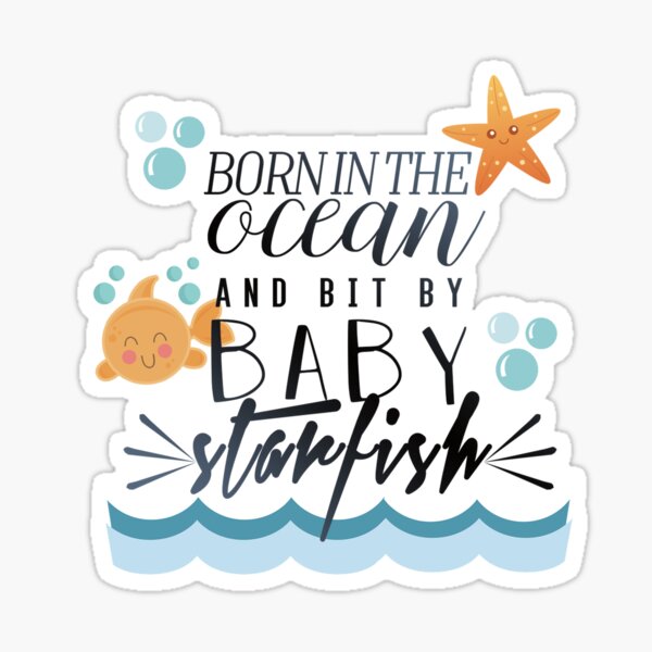 Bit by baby starfish Sticker