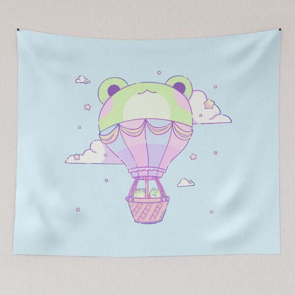 Item preview, Kawaii Frog Hot-Air Balloon Date designed and sold by mahkala.