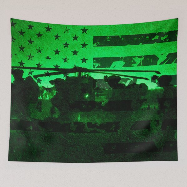 Item preview, Military Night Operations with American Flag designed and sold by Jared Davies.