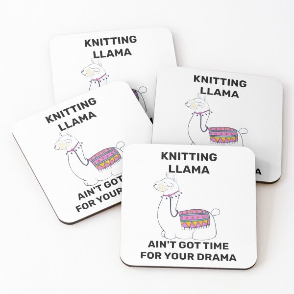 Item preview, Knitting Funny Gift - Knitting Llama Saying designed and sold by Yay Design.