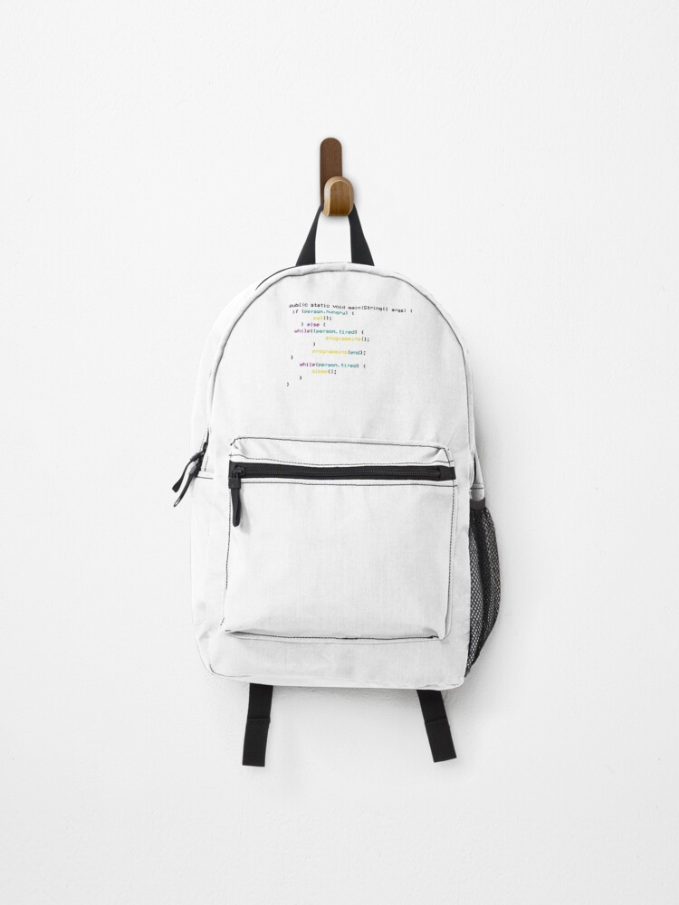 Thumbnail 1 of 3, Backpack, Eating sleeping programming programming language designed and sold by DerNerd.
