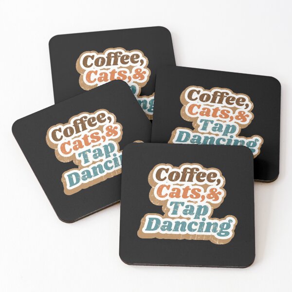 Item preview, Tap dancing gift - coffee cats and tap dancing | tap dance related gifts, tap dance student gift, tap dance teacher designed and sold by TAP-DANCE-ART.