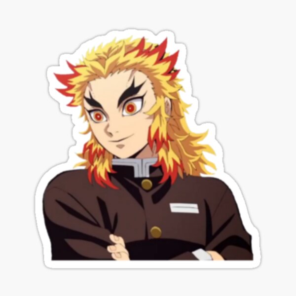 Kyoujurou Rengoku Peeker Anime Sticker By Ahelmy95 Redbubble