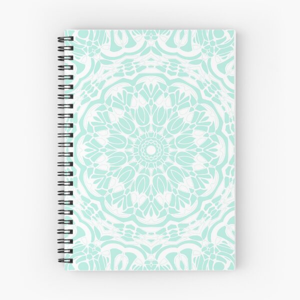 Item preview, Mint Green and White Mandala designed and sold by Kelly Dietrich Mandala & Fractal Art.