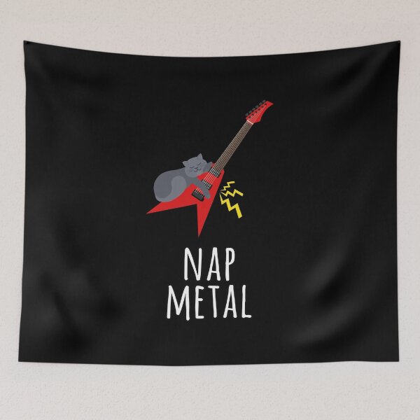 Item preview, British Shorthair Sleep | Funny Cat | Metal Guitar  designed and sold by Fluffy-Vectors.