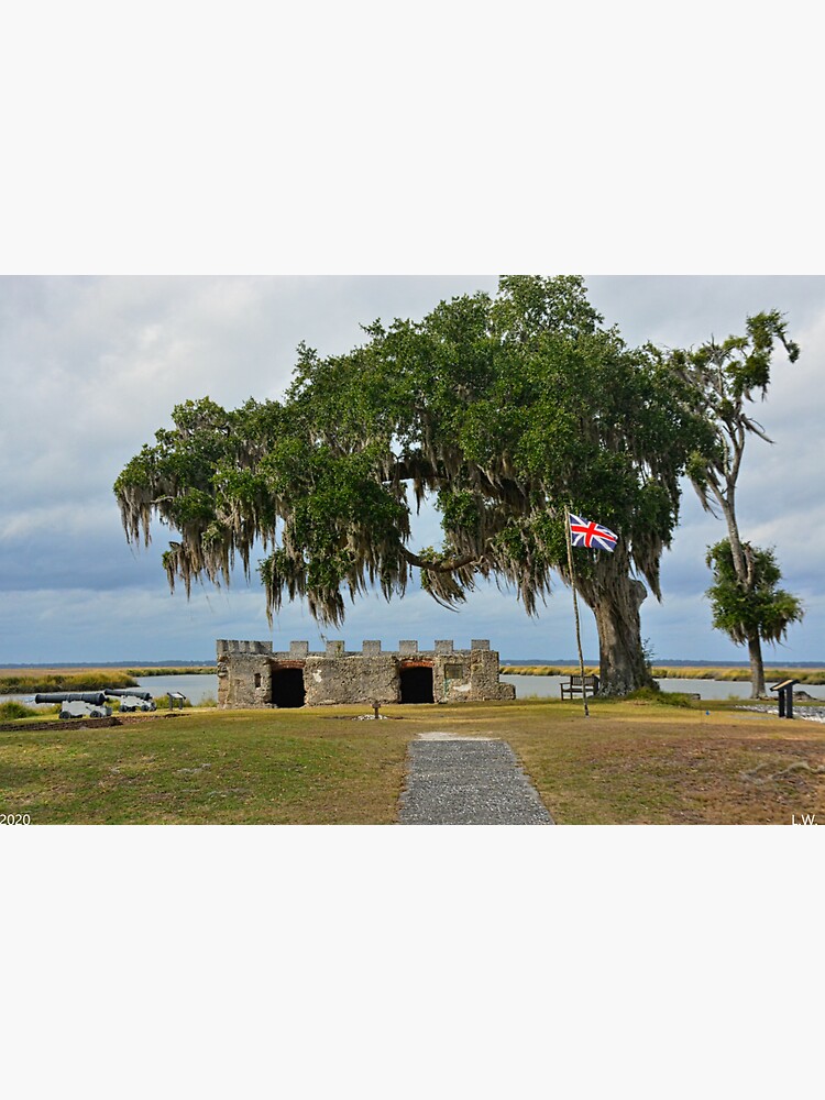 Thumbnail 3 of 3, Sticker, Fort Fredericka Saint Simons Island Georgia designed and sold by LisaWootenPhoto.
