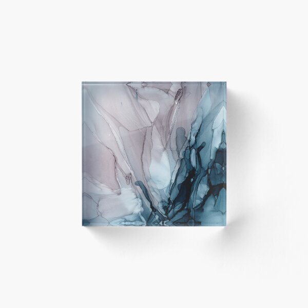 Aperçu de l'œuvre Blue Seas Mauve Sand Abstract Flow Peinture 3 créée et vendue par Elizabeth  Karlson.