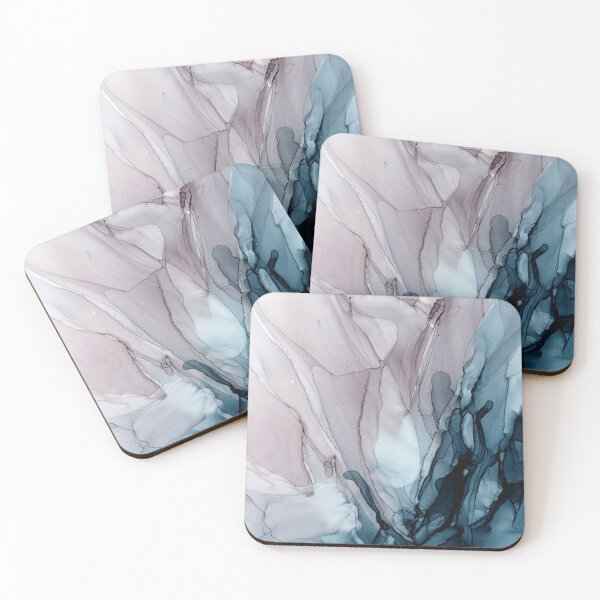 Item preview, Blue Seas Mauve Sand Abstract Flow Painting 3 designed and sold by Elizabeth  Karlson.