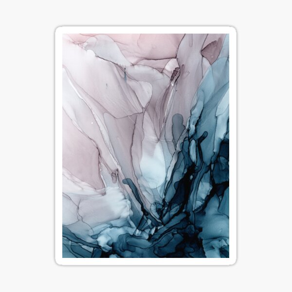 Item preview, Blue Seas Mauve Sand Abstract Flow Painting 3 designed and sold by Elizabeth  Karlson.
