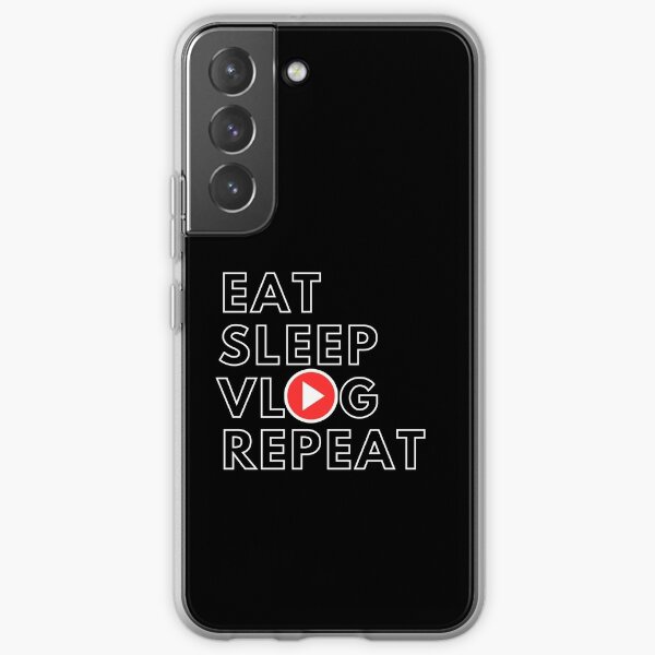 Eat Sleep Vlog Repeat Funny Vlogger  Samsung Galaxy Soft Case