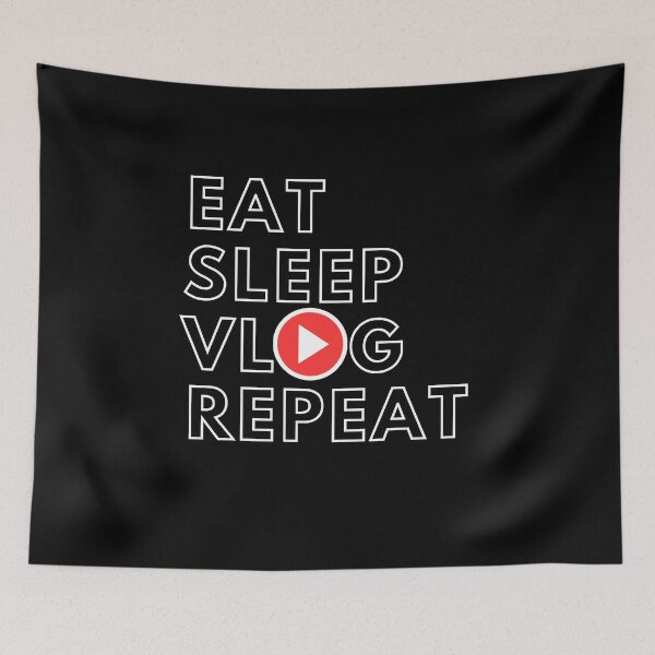 Item preview, Eat Sleep Vlog Repeat Funny Vlogger  designed and sold by AGhostOfAChance.