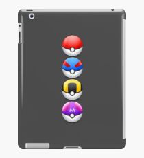 All 4 Pokemon Balls - Color iPad Case/Skin