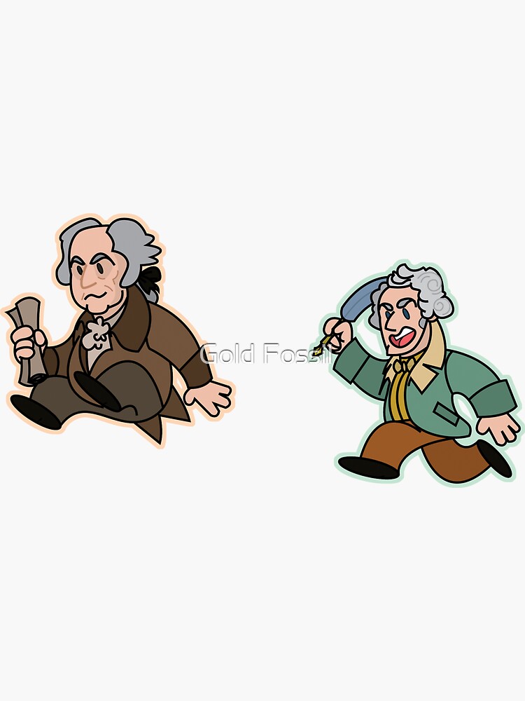 Founding Fathers John Adams and Alexander Hamilton Sticker